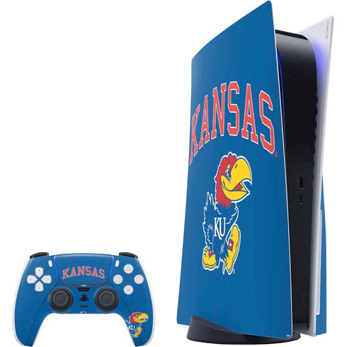 University of Kansas Collegiate Text PlayStation PS5 Skins